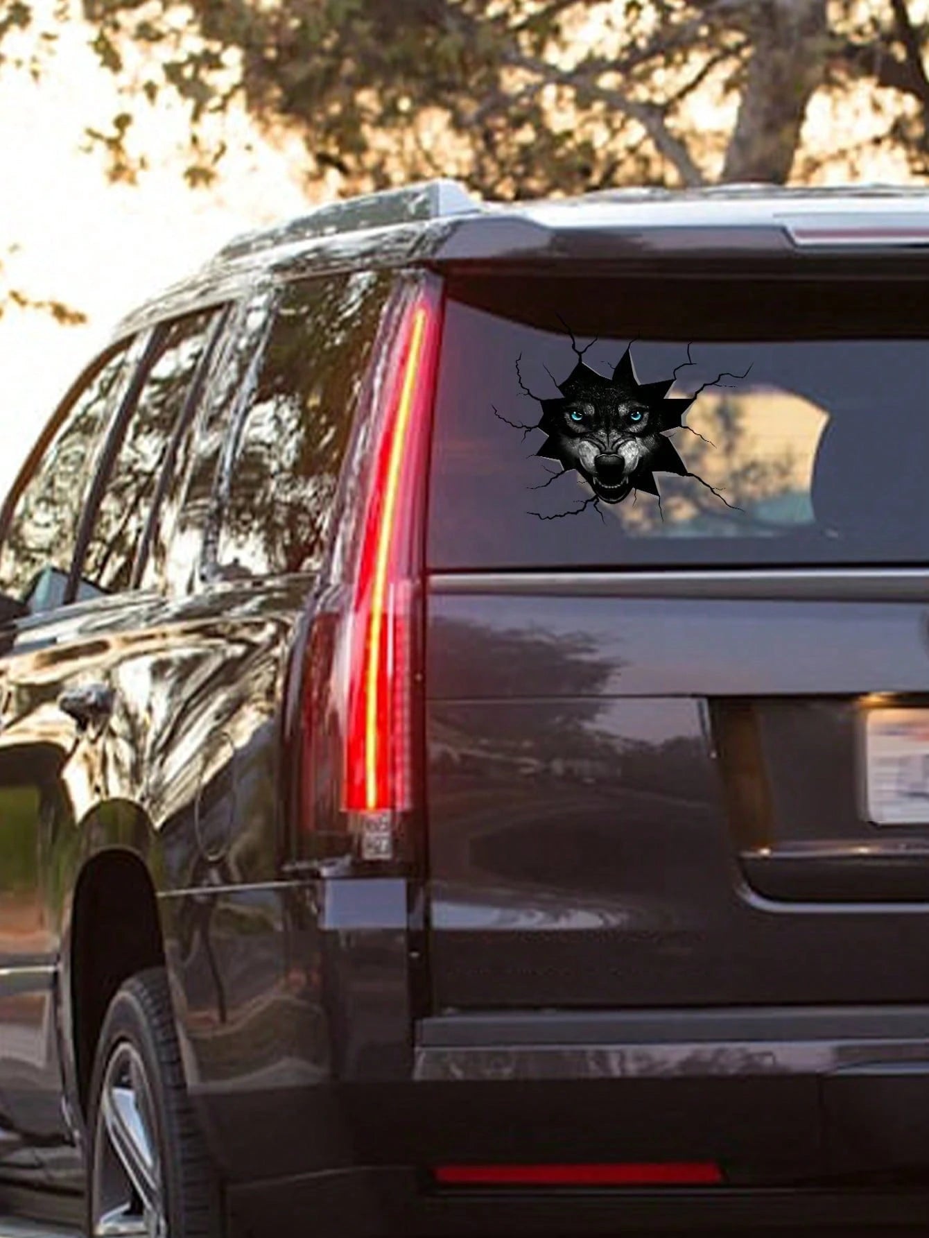 1pc Cool Wolf Pattern Car Sticker
