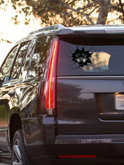 1pc Cool Wolf Pattern Car Sticker