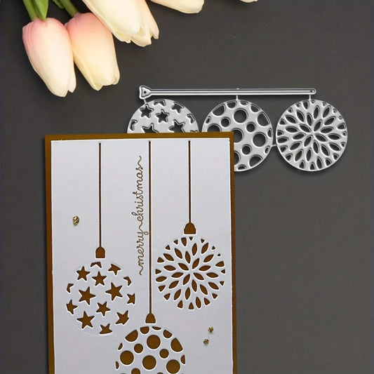 1pc Creative Snowball Metal Mold, Suitable For Various Craft Projects, Perfect For Scrapbooking, Photo Albums, Greeting Cards And Home Decor- Ideal For Holiday Greetings And Creative Projects