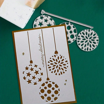 1pc Creative Snowball Metal Mold, Suitable For Various Craft Projects, Perfect For Scrapbooking, Photo Albums, Greeting Cards And Home Decor- Ideal For Holiday Greetings And Creative Projects