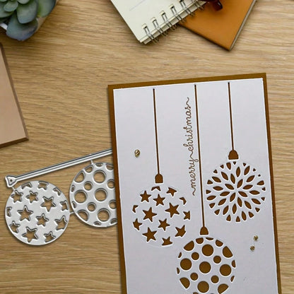 1pc Creative Snowball Metal Mold, Suitable For Various Craft Projects, Perfect For Scrapbooking, Photo Albums, Greeting Cards And Home Decor- Ideal For Holiday Greetings And Creative Projects