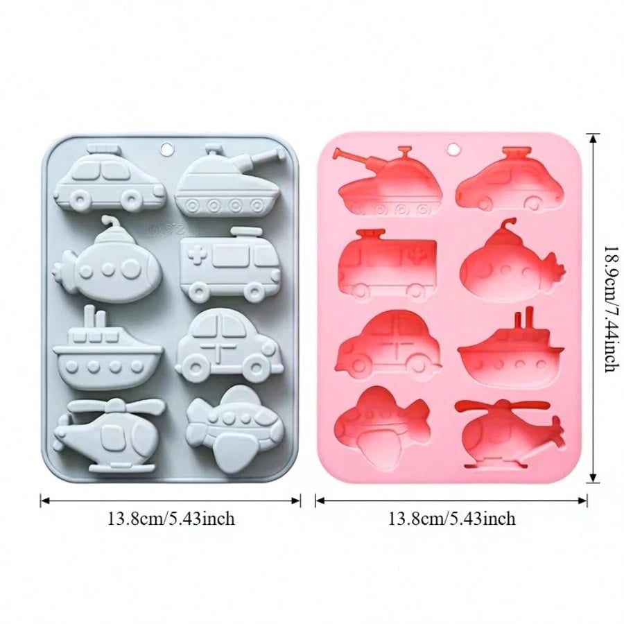 1pc Creative Transportation Vehicle Silicone Soap Mold, Mini Soap, Reusable And Easy To Demold, Holiday House Decoration, Fun Decorative Accessory, DIY Handmade Home Display Craft Mold