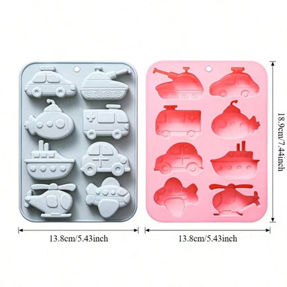 1pc Creative Transportation Vehicle Silicone Soap Mold, Mini Soap, Reusable And Easy To Demold, Holiday House Decoration, Fun Decorative Accessory, DIY Handmade Home Display Craft Mold