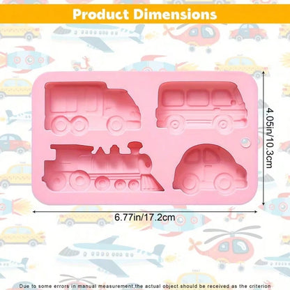 1pc Creative Transportation Vehicle Silicone Soap Mold, Mini Soap, Reusable And Easy To Demold, Holiday House Decoration, Fun Decorative Accessory, DIY Handmade Home Display Craft Mold