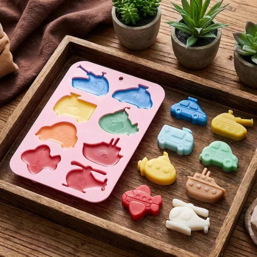1pc Creative Transportation Vehicle Silicone Soap Mold, Mini Soap, Reusable And Easy To Demold, Holiday House Decoration, Fun Decorative Accessory, DIY Handmade Home Display Craft Mold
