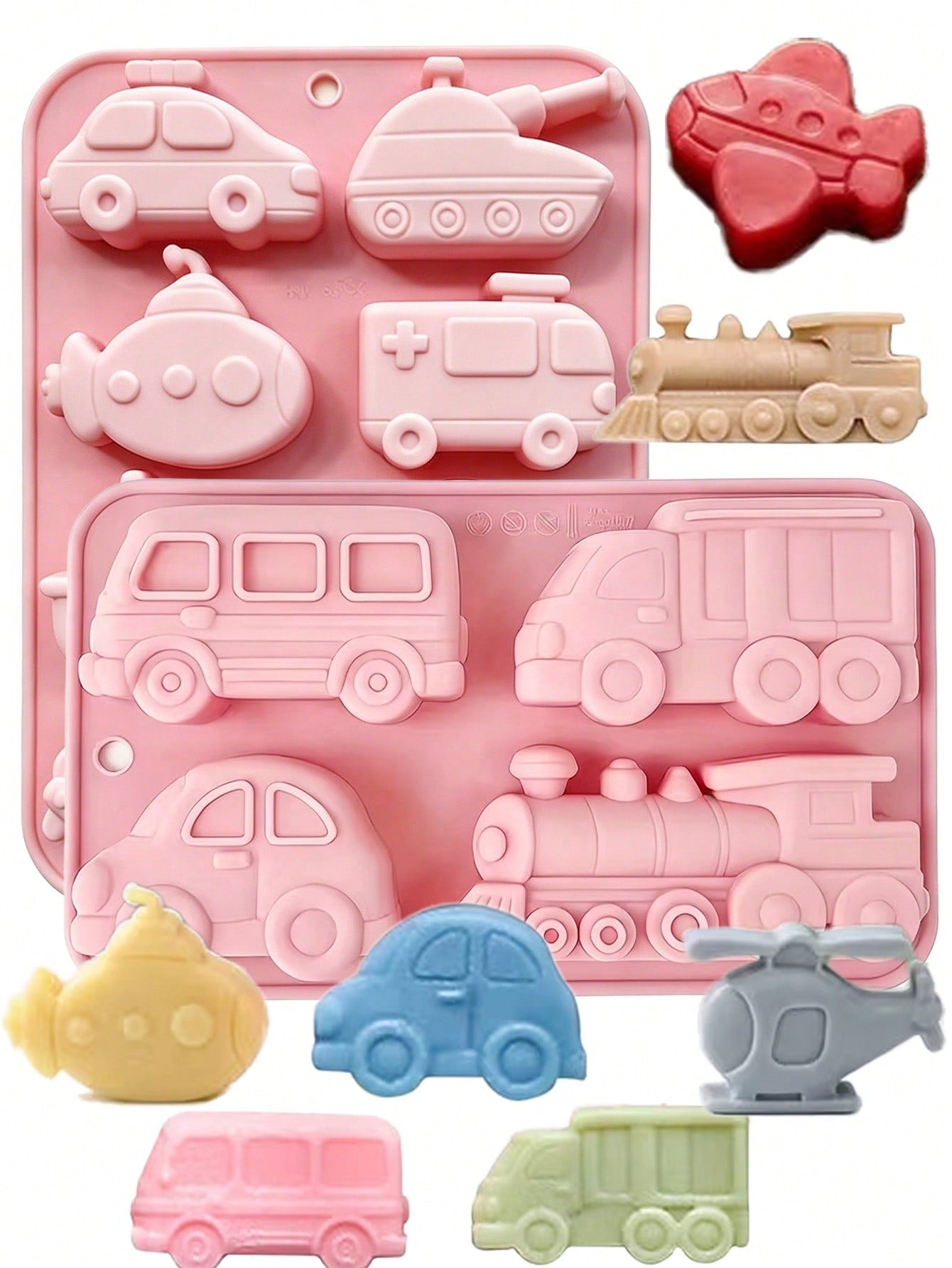 1pc Creative Transportation Vehicle Silicone Soap Mold, Mini Soap, Reusable And Easy To Demold, Holiday House Decoration, Fun Decorative Accessory, DIY Handmade Home Display Craft Mold