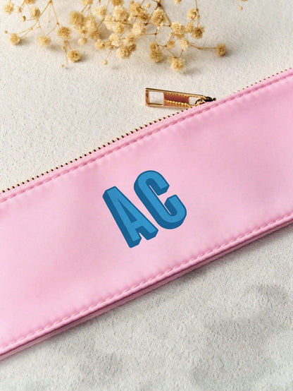 1pc Custom Name Storage Bag Personalized Cosmetic Bag Custom Name Makeup Pouch Transparent Large Capacity For Work Gym Home Birthday Gift For Her Him, Oversized Tote