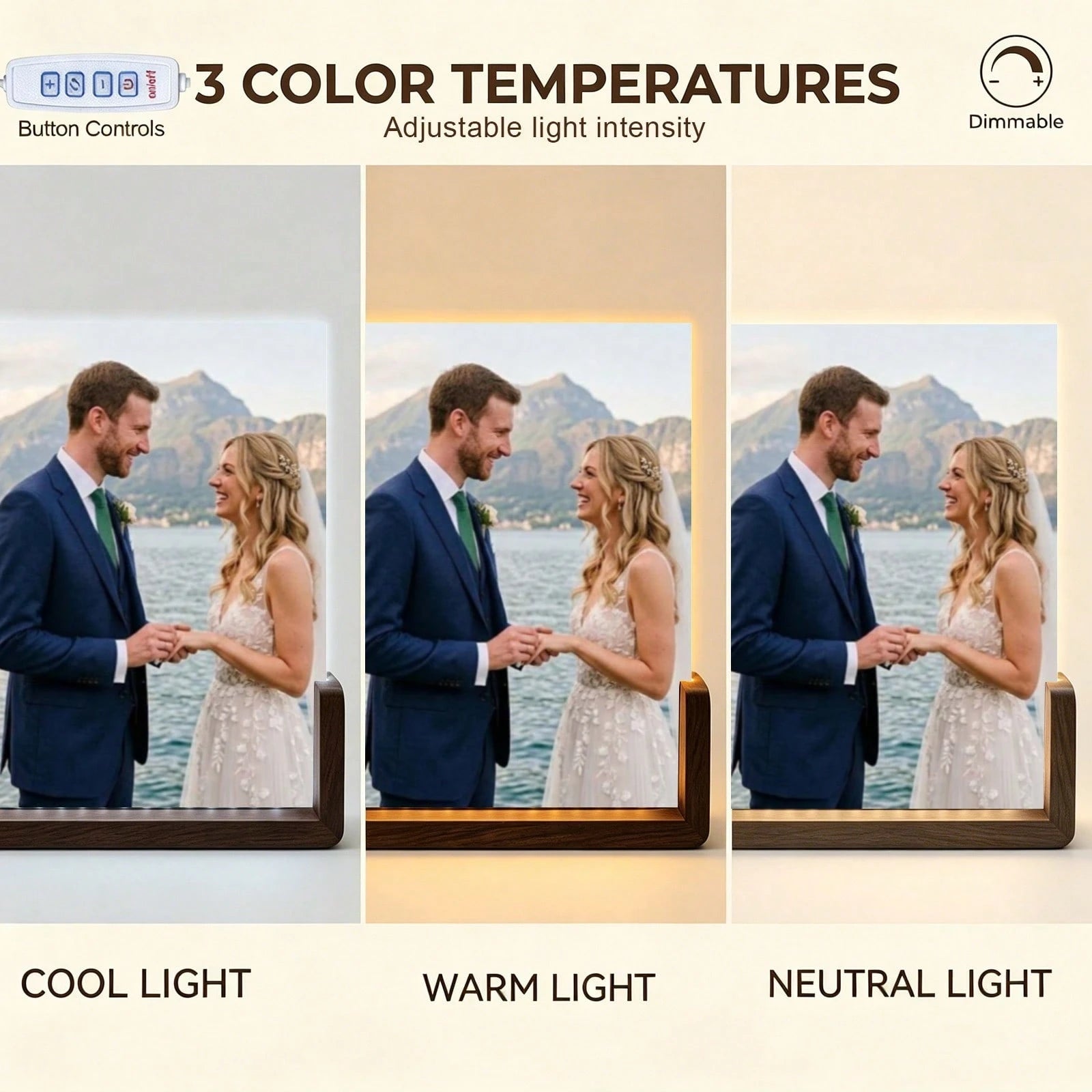 1pc Custom Photo & Song LED Music Night Light With Wooden Base,Personalized Acrylic Plaque Gift For Decor Couples,Valentines,Anniversary, Christmas,Housewarming,Birthdays,Weddings,Mother's Day,Father'