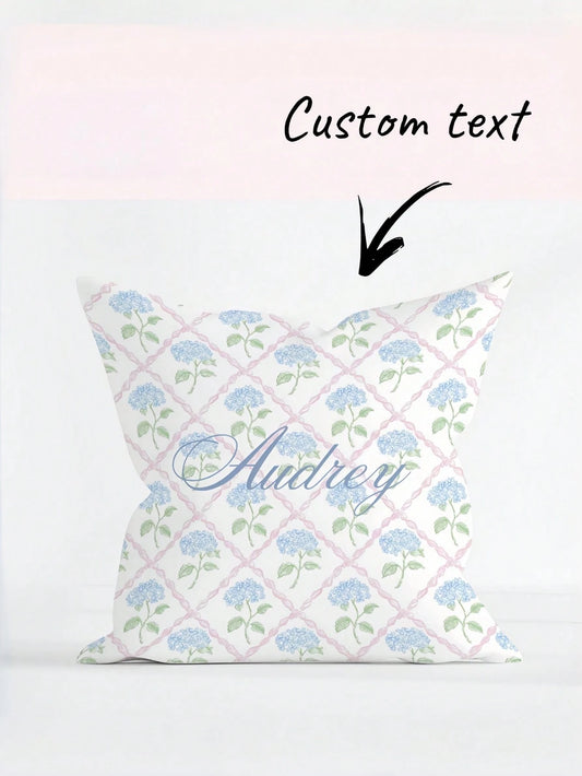 1pc Customizable Name Pillowcase, Personalized Name Background Color Decorative Pillowcase, Suitable For Christmas, Valentine's Day, Father's Day, Mother's Day, Wedding, Holidays, Couple Room Decor, C