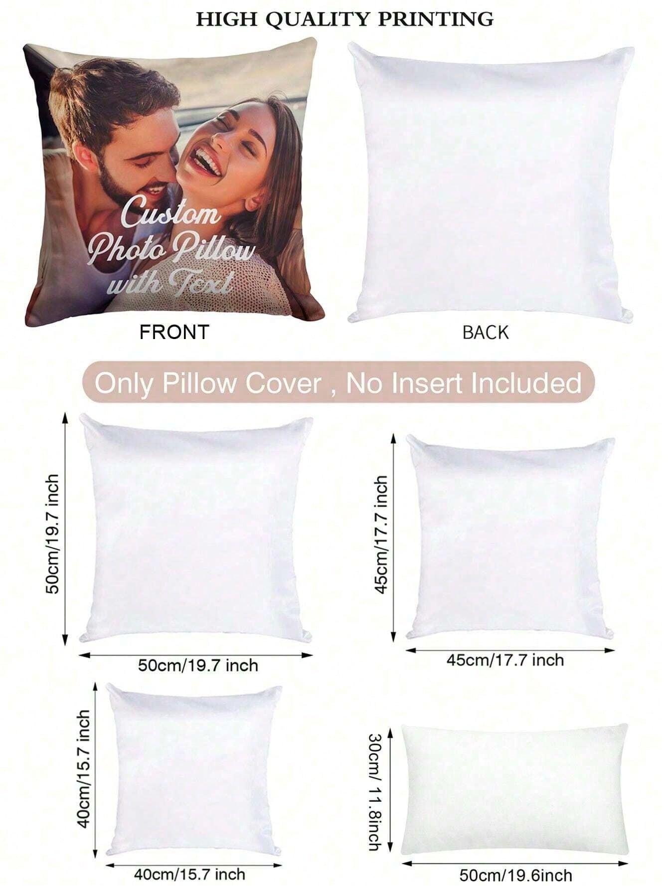 1pc Customizable Name Pillowcase, Personalized Name Background Color Decorative Pillowcase, Suitable For Christmas, Valentine's Day, Father's Day, Mother's Day, Wedding, Holidays, Couple Room Decor, C