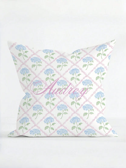 1pc Customizable Name Pillowcase, Personalized Name Background Color Decorative Pillowcase, Suitable For Christmas, Valentine's Day, Father's Day, Mother's Day, Wedding, Holidays, Couple Room Decor, C