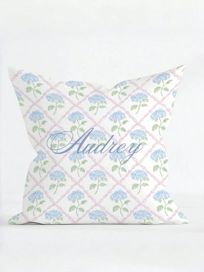 1pc Customizable Name Pillowcase, Personalized Name Background Color Decorative Pillowcase, Suitable For Christmas, Valentine's Day, Father's Day, Mother's Day, Wedding, Holidays, Couple Room Decor, C