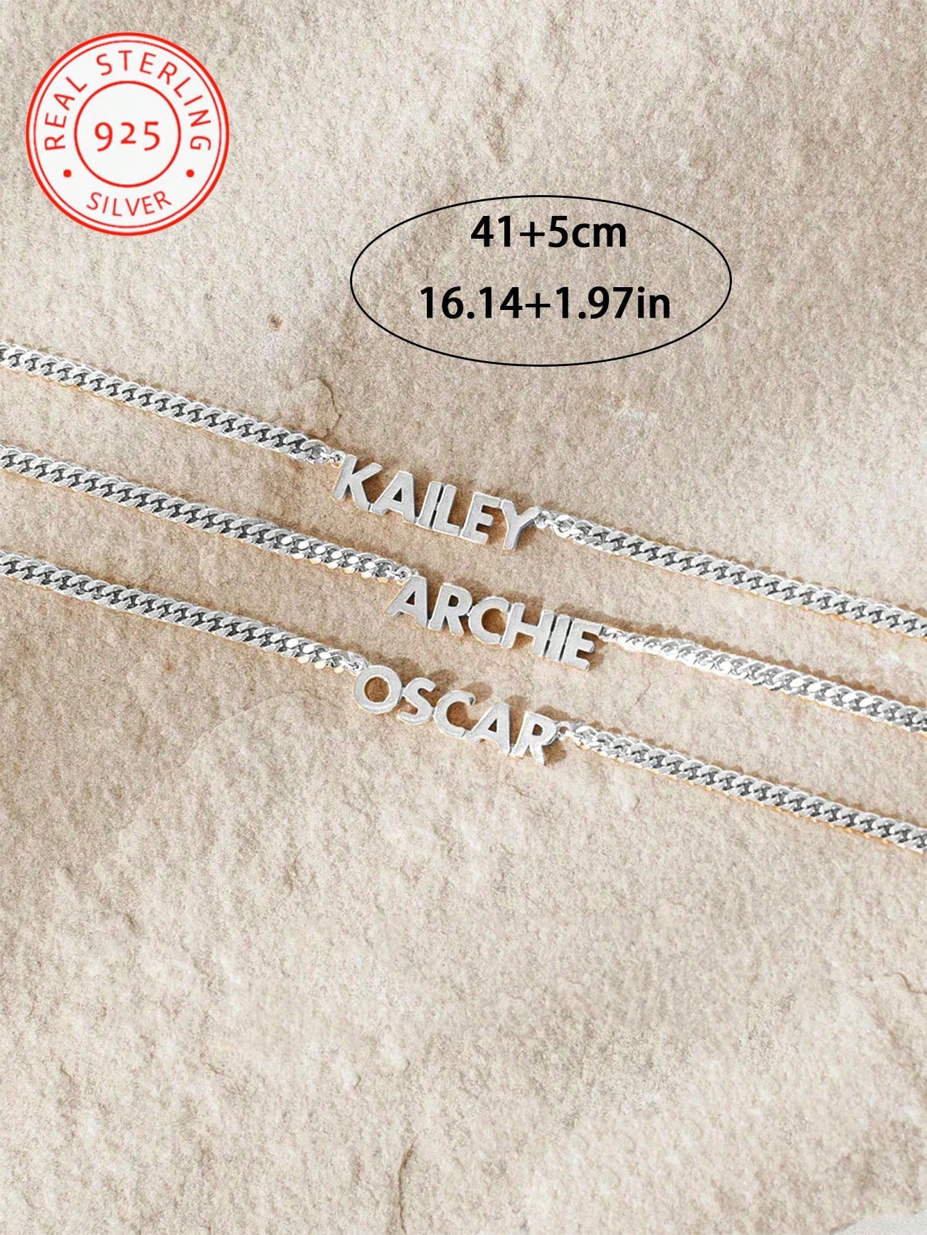 1pc Customized 925 Sterling Silver Minimalist Egyptian-Style Necklace, Can Customize English Name, Date, Numbers, Perfect For Valentine's Day, Party, Banquet, Anniversary, Birthday, High-Quality Jewel