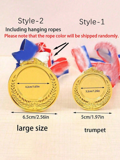 1pc Customized Metal Medal/Tag- Customized Zinc Alloy Medal With Wheat Ear Design, Suitable For Children's Competitions, Sports Events And Marathons, Can Be Used As Honor Commemorative Medal Or Gift