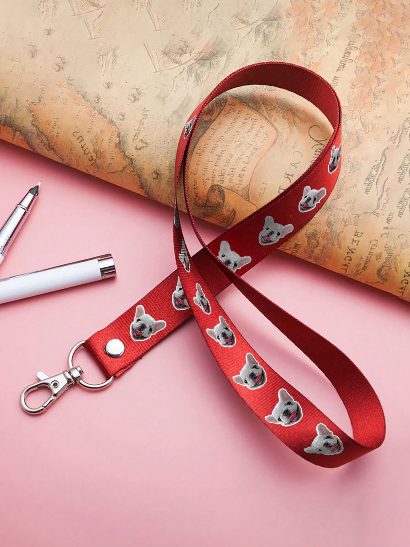 1pc Customized Text Lanyard, Personalized ID Badge Holder Strap With Detachable Clip, Versatile, Durable, Stylish, Reusable, Refined, Modern, Customized, Personalized, Unique