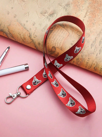1pc Customized Text Lanyard, Personalized ID Badge Holder Strap With Detachable Clip, Versatile, Durable, Stylish, Reusable, Refined, Modern, Customized, Personalized, Unique