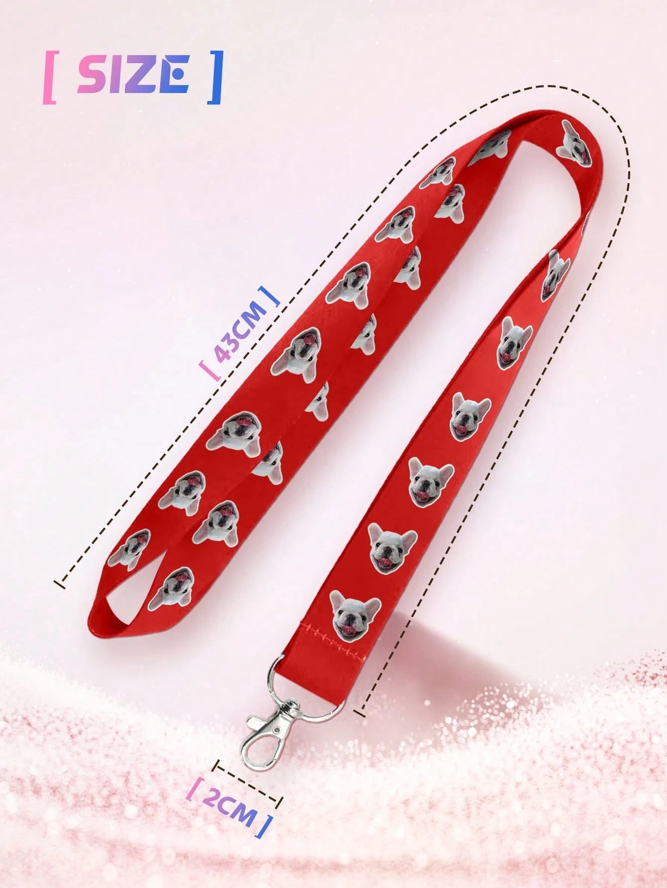 1pc Customized Text Lanyard, Personalized ID Badge Holder Strap With Detachable Clip, Versatile, Durable, Stylish, Reusable, Refined, Modern, Customized, Personalized, Unique