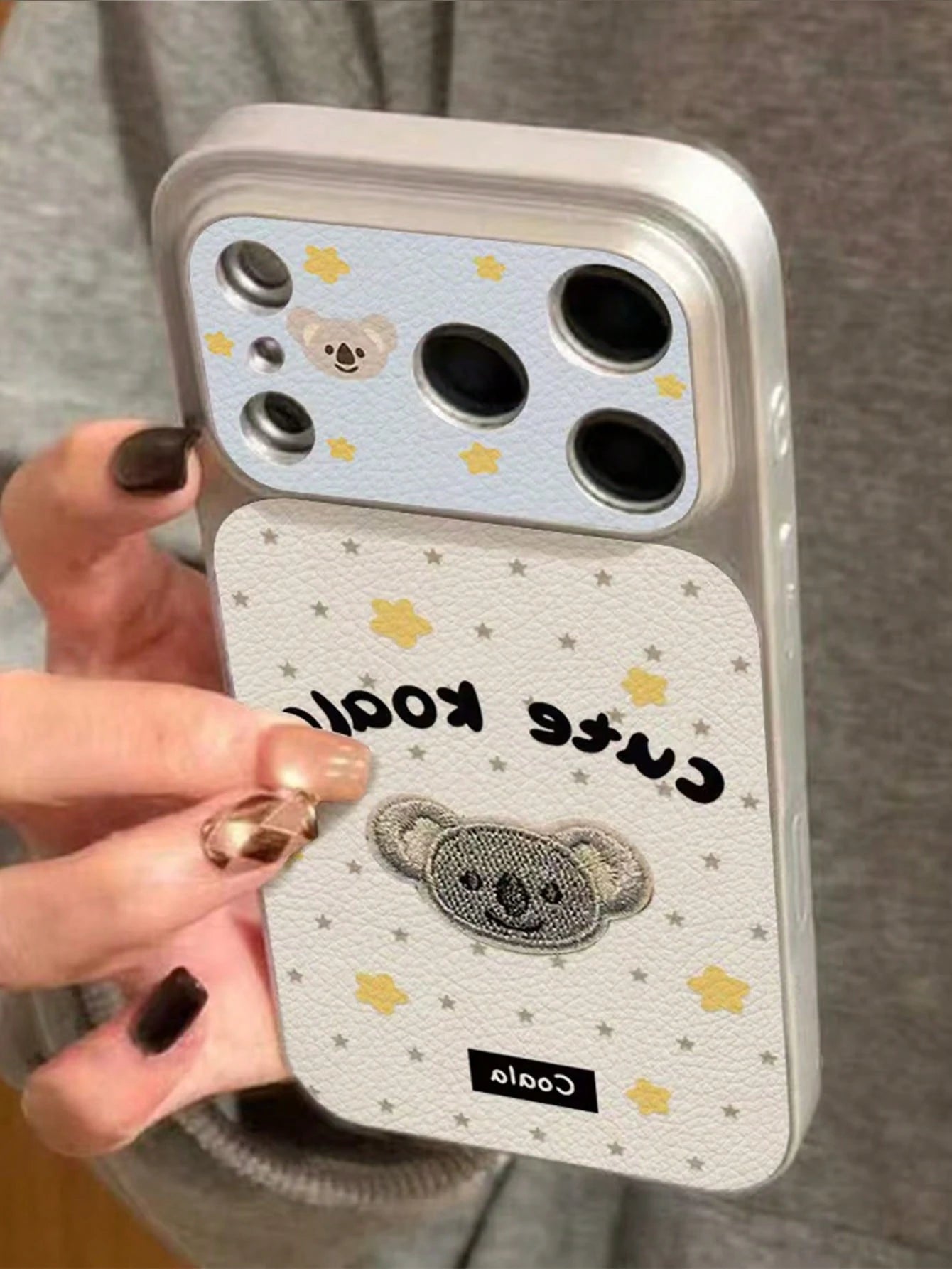 1pc Cute Cartoon Cat Embroidery Phone Case, Suitable For IPhone 15, 17 Pro Max, 14, 16 Pro, 16 Max, Unique And Stylish, Ideal For Women, Birthday, Mother's Day Gift