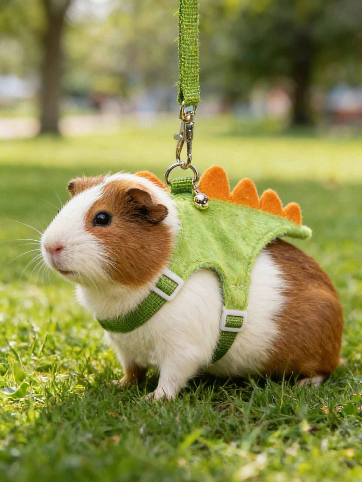 1pc Cute Dinosaur Adjustable Leash And Harness Set, Suitable For Ferrets, Lizards, Guinea Pigs, Hamsters And Other Small Pets, Hamster Supplies, Ferret Leash, Guinea Pig Supplies, Rabbit Supplies, Ham