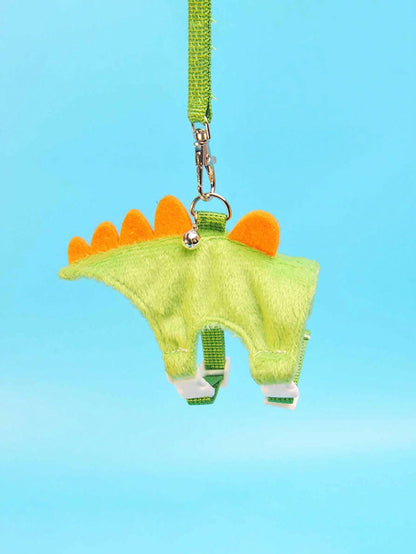 1pc Cute Dinosaur Adjustable Leash And Harness Set, Suitable For Ferrets, Lizards, Guinea Pigs, Hamsters And Other Small Pets, Hamster Supplies, Ferret Leash, Guinea Pig Supplies, Rabbit Supplies, Ham