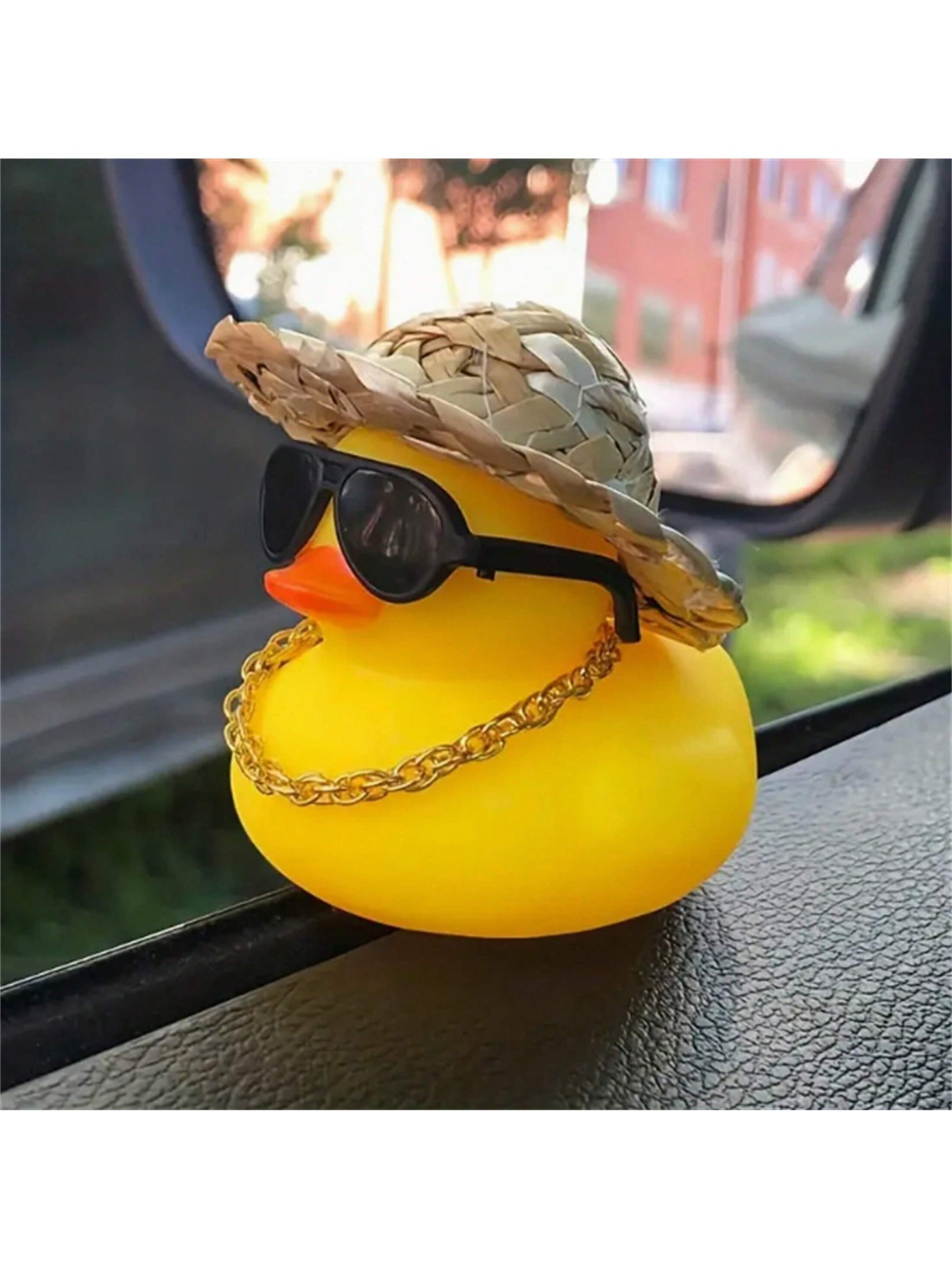 1pc Cute Duck Shaped Car Ornament Interior Decoration