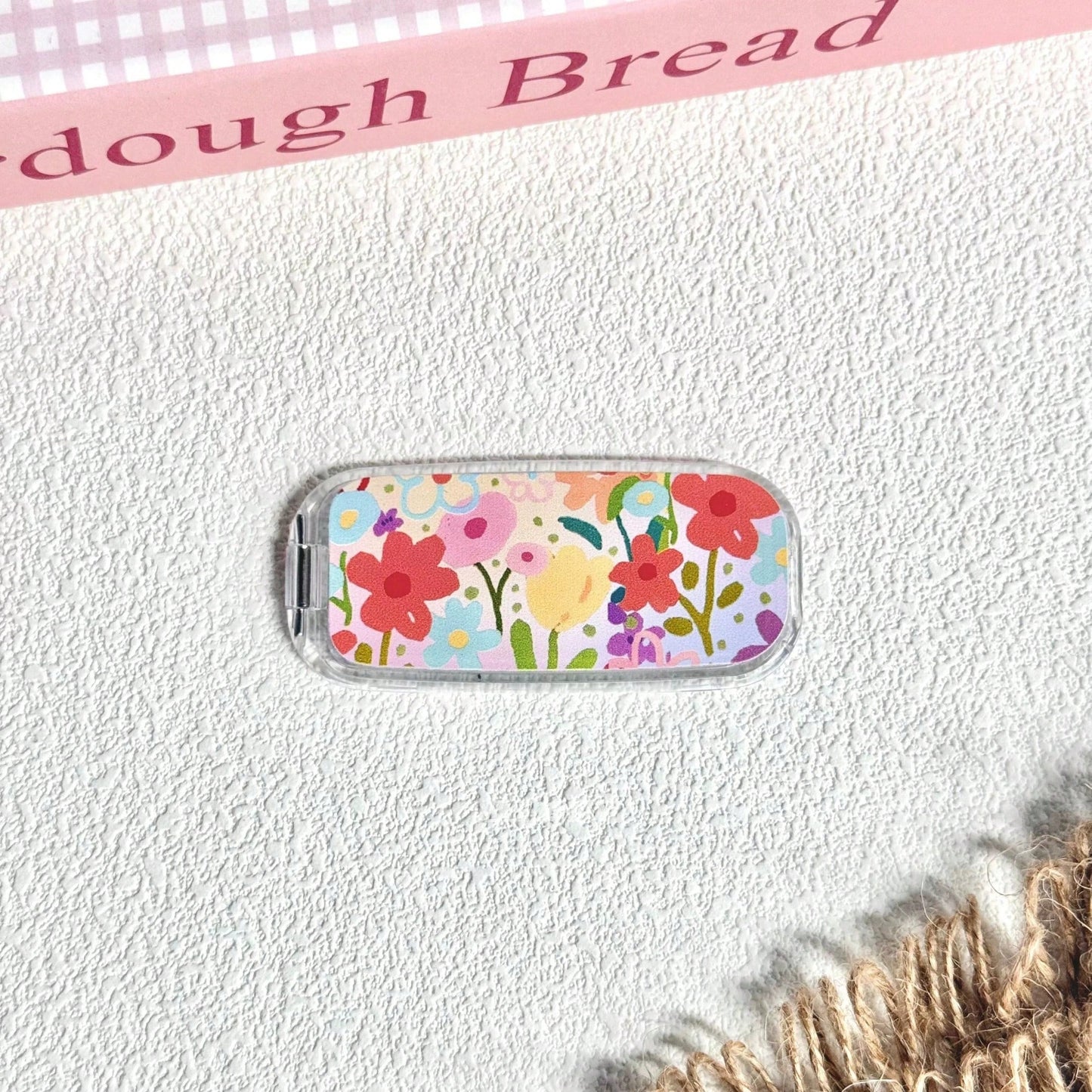 1PC Cute Flower Adhesive Makeup Mirror Phone Stand, Foldable Mirror For Watching Shows, Essential For Girls, Compact Portable Horizontal And Vertical Dual-Use Mirror Foldable Adhesive Phone Stand