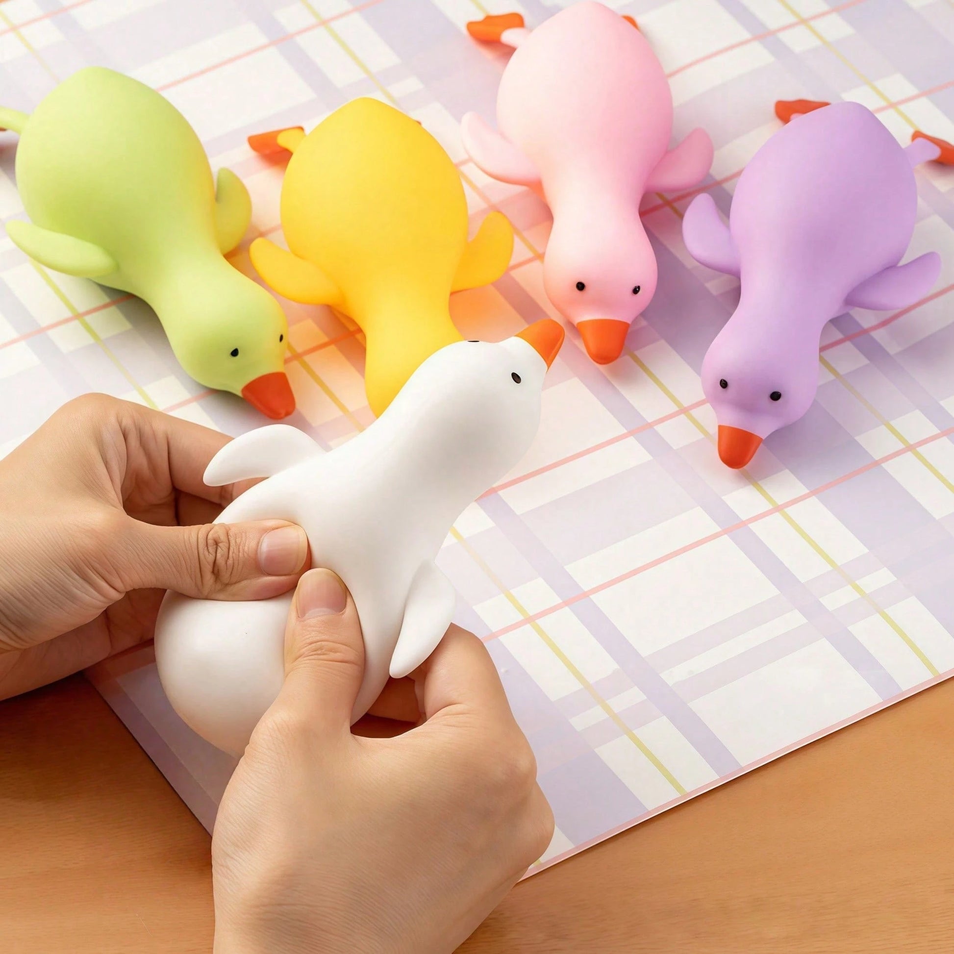 1pc Cute Yellow Duck Squeeze Stress Toy For Kids, Soft Cartoon Animal Squishy Fidget Toy, Toddlers Classroom Reward, Boys Girls Birthday Party Favor Novelty Sensory Play Gift Duck,Squeeze Toy, Squishy