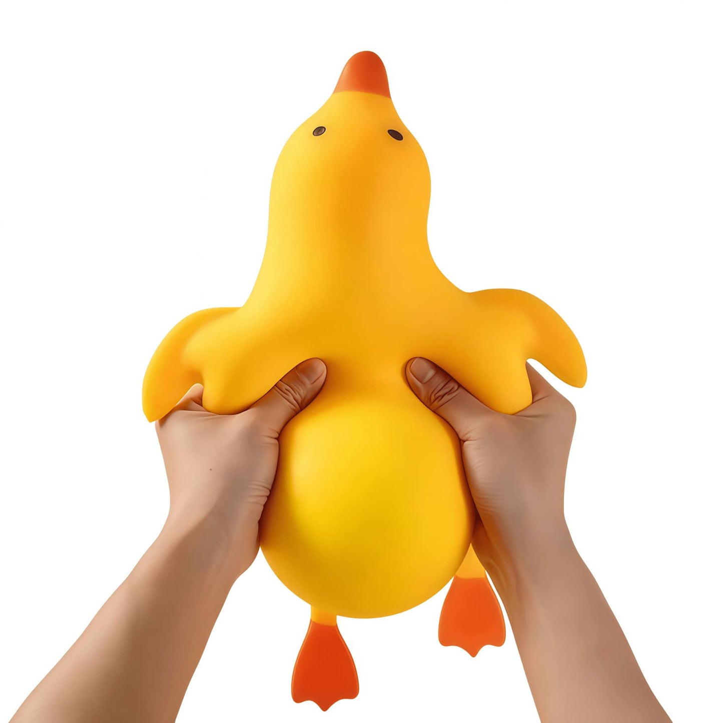 1pc Cute Yellow Duck Squeeze Stress Toy For Kids, Soft Cartoon Animal Squishy Fidget Toy, Toddlers Classroom Reward, Boys Girls Birthday Party Favor Novelty Sensory Play Gift Duck,Squeeze Toy, Squishy