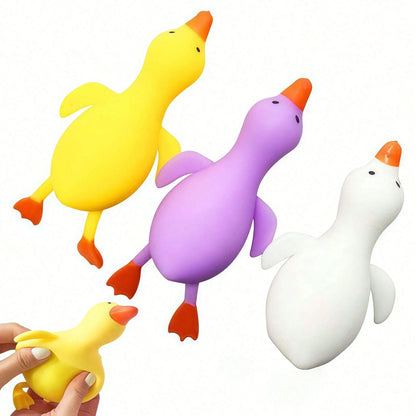 1pc Cute Yellow Duck Squeeze Stress Toy For Kids, Soft Cartoon Animal Squishy Fidget Toy, Toddlers Classroom Reward, Boys Girls Birthday Party Favor Novelty Sensory Play Gift Duck,Squeeze Toy, Squishy