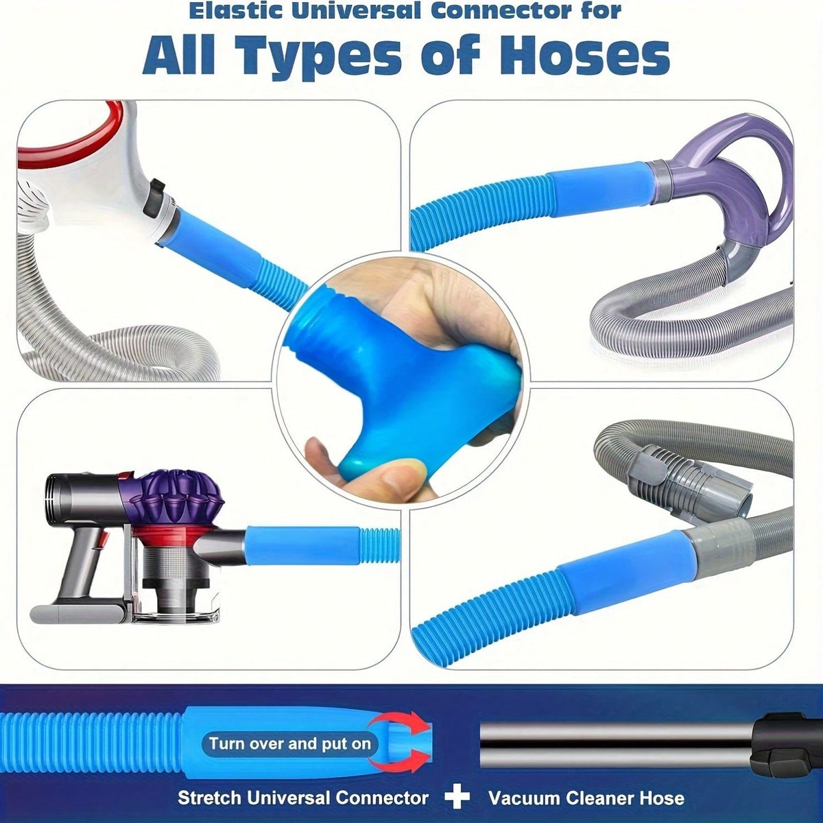 1pc Dryer Vent Cleaning Hose, Flexible Universal Connector Lint Vacuum Hose Attachment, Dryer Vent Cleaning Tool, Vacuum Cleaner Hose, Suitable For Most Vacuum Cleaners
