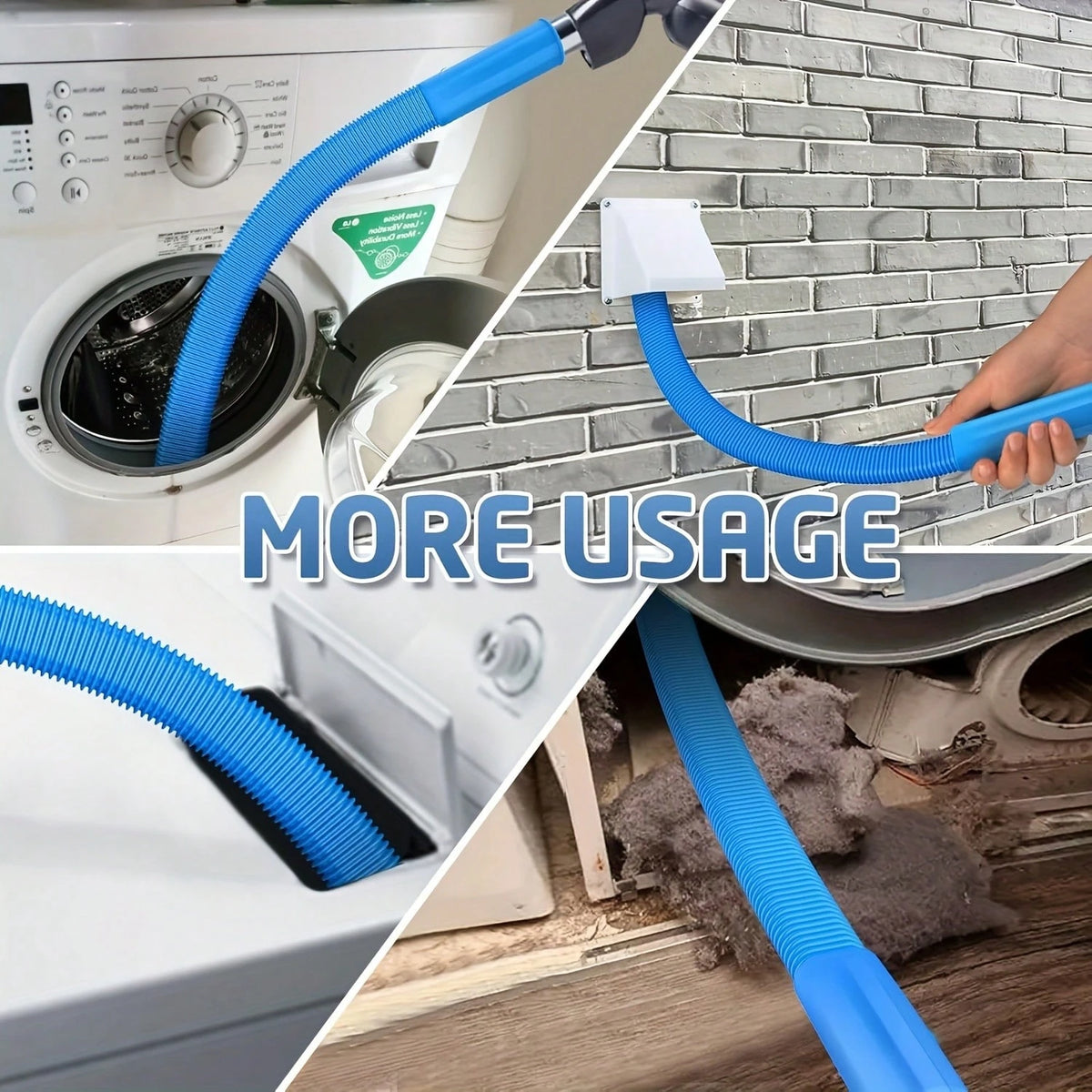 1pc Dryer Vent Cleaning Hose, Flexible Universal Connector Lint Vacuum Hose Attachment, Dryer Vent Cleaning Tool, Vacuum Cleaner Hose, Suitable For Most Vacuum Cleaners