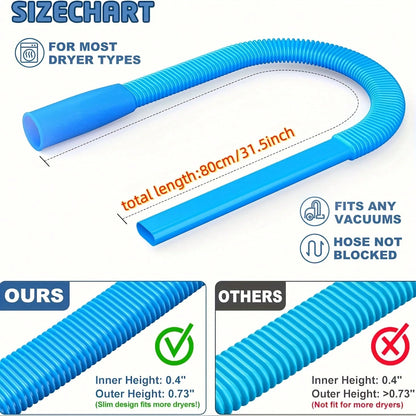 1pc Dryer Vent Cleaning Hose, Flexible Universal Connector Lint Vacuum Hose Attachment, Dryer Vent Cleaning Tool, Vacuum Cleaner Hose, Suitable For Most Vacuum Cleaners
