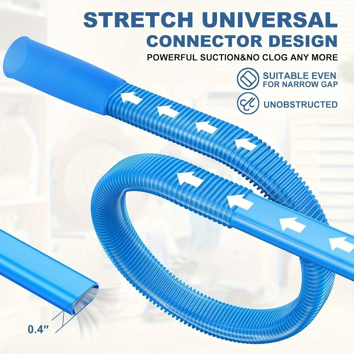1pc Dryer Vent Cleaning Hose, Flexible Universal Connector Lint Vacuum Hose Attachment, Dryer Vent Cleaning Tool, Vacuum Cleaner Hose, Suitable For Most Vacuum Cleaners