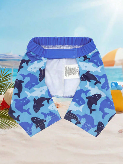 1pc Durable & Comfortable Dog Swimming Shorts- Quick Dry, Adjustable Waist Swim Trunks With UV Protection Function- Ideal For Beach, Pool And Outdoor Activities