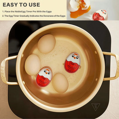 1pc Egg Timer, Resin Creative Egg Cooking Timer, Cute Chicken Egg Clock- Sensitive Color Change Indicator For Hard And Soft Boiled Eggs, Medium Hardness, No Power Needed, Fun Kitchen Tool With Cracke