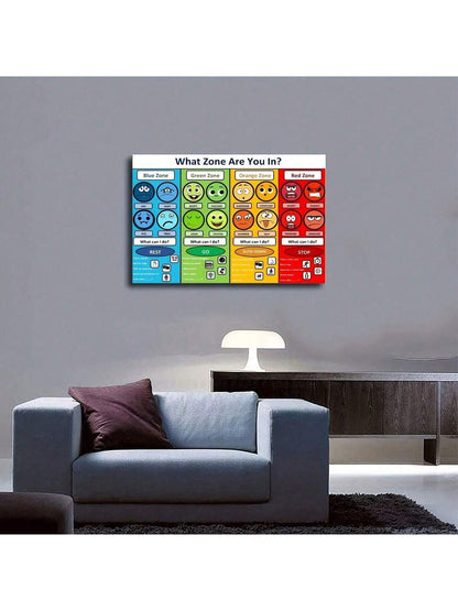 1pc Emotion Management Regulation Zone Educational Poster No.7, Classroom Decor, Wall Cloth Canvas Art Back To School,Classroom Decor,Office Decor,Room Decor,Home Decor,Wall Decor,Bathroom Decor,Bedro