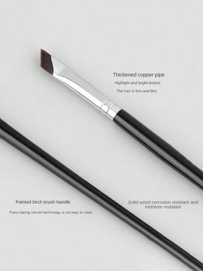 1pc Eyeliner Brush With Ultra-Fine Angled Tip And Flat Brow Brush, Precision Detail Brush For Eye And Undereye Makeup, Eyebrow Brush, Eyeshadow Brush, Brush,Giveaways