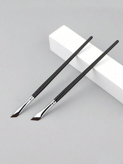 1pc Eyeliner Brush With Ultra-Fine Angled Tip And Flat Brow Brush, Precision Detail Brush For Eye And Undereye Makeup, Eyebrow Brush, Eyeshadow Brush, Brush,Giveaways