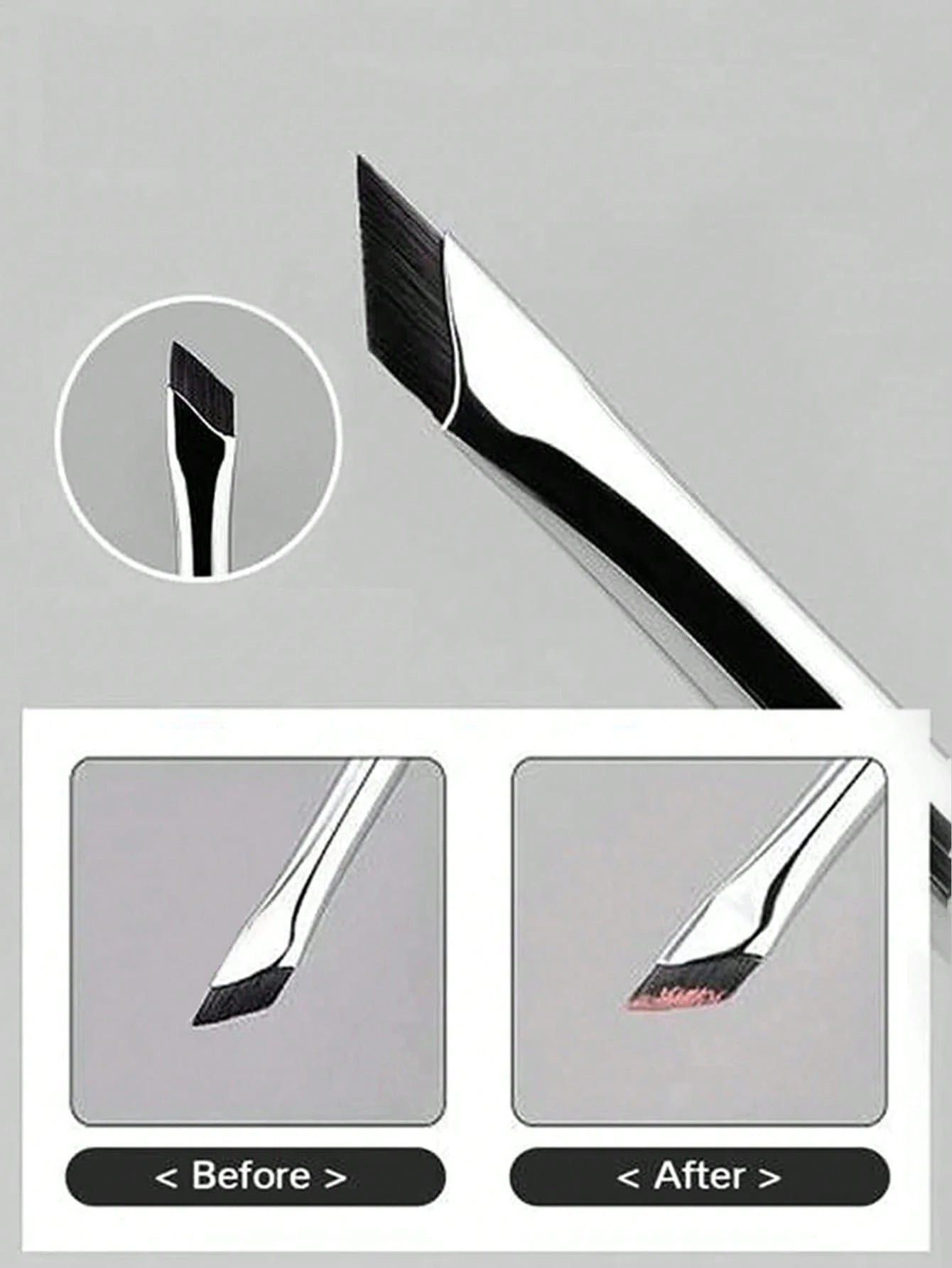 1pc Eyeliner Brush With Ultra-Fine Angled Tip And Flat Brow Brush, Precision Detail Brush For Eye And Undereye Makeup, Eyebrow Brush, Eyeshadow Brush, Brush,Giveaways