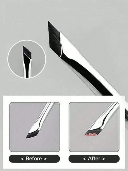1pc Eyeliner Brush With Ultra-Fine Angled Tip And Flat Brow Brush, Precision Detail Brush For Eye And Undereye Makeup, Eyebrow Brush, Eyeshadow Brush, Brush,Giveaways