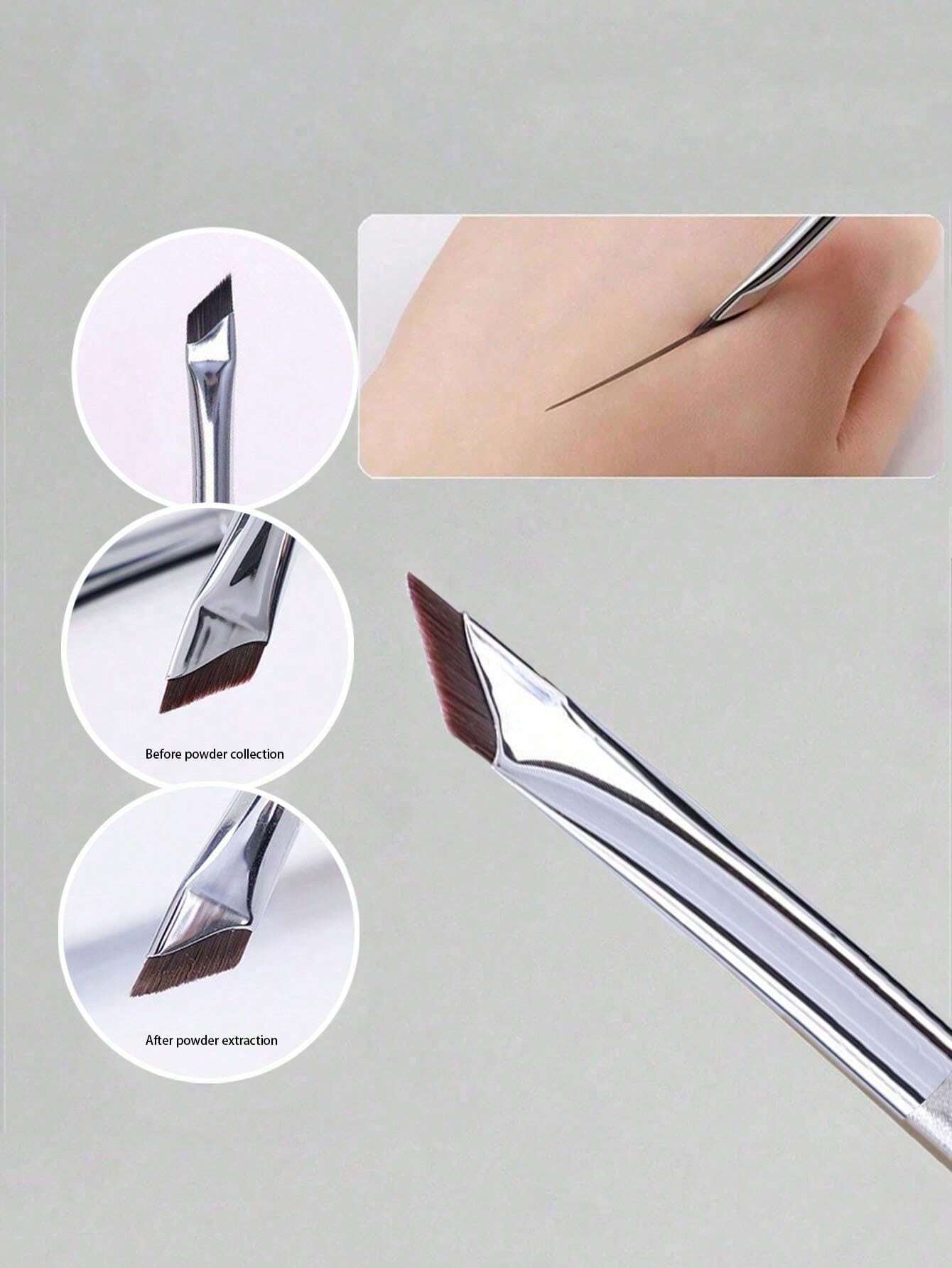 1pc Eyeliner Brush With Ultra-Fine Angled Tip And Flat Brow Brush, Precision Detail Brush For Eye And Undereye Makeup, Eyebrow Brush, Eyeshadow Brush, Brush,Giveaways