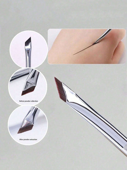 1pc Eyeliner Brush With Ultra-Fine Angled Tip And Flat Brow Brush, Precision Detail Brush For Eye And Undereye Makeup, Eyebrow Brush, Eyeshadow Brush, Brush,Giveaways
