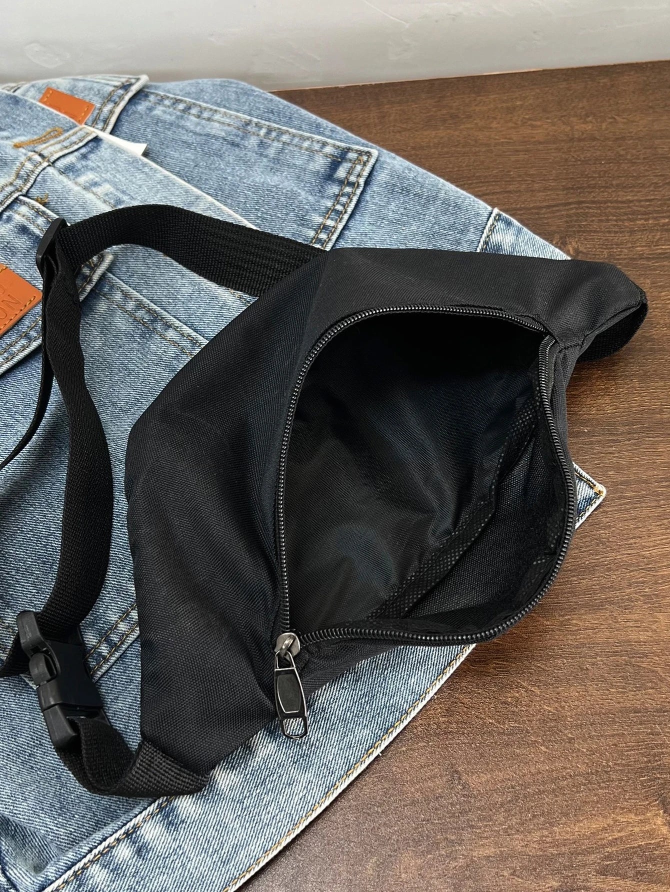 1pc Fashion Women's Waist Bag/Chest Bag With Hidden Zipper, Solid Color And Waterproof Nylon Material, Suitable For Storing Coins And Small Items, Men's Front Zipper Waist Bag/Chest Bag/Crossbody Bag