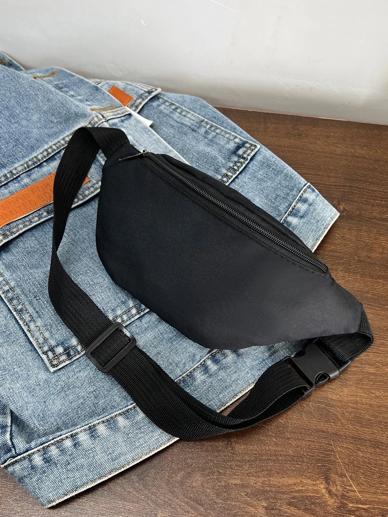 1pc Fashion Women's Waist Bag/Chest Bag With Hidden Zipper, Solid Color And Waterproof Nylon Material, Suitable For Storing Coins And Small Items, Men's Front Zipper Waist Bag/Chest Bag/Crossbody Bag