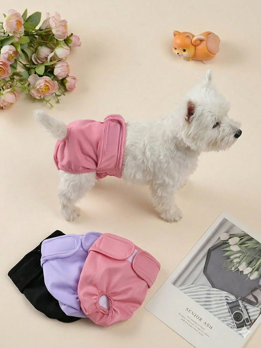 1pc Female Dog Diapers,Reusable Highly Absorbent Physiological Pants,Prevent Leakage & Harassment, Suitable For Urination Or Incontinence,For Small Dog & Puppy