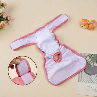 1pc Female Dog Diapers,Reusable Highly Absorbent Physiological Pants,Prevent Leakage & Harassment, Suitable For Urination Or Incontinence,For Small Dog & Puppy