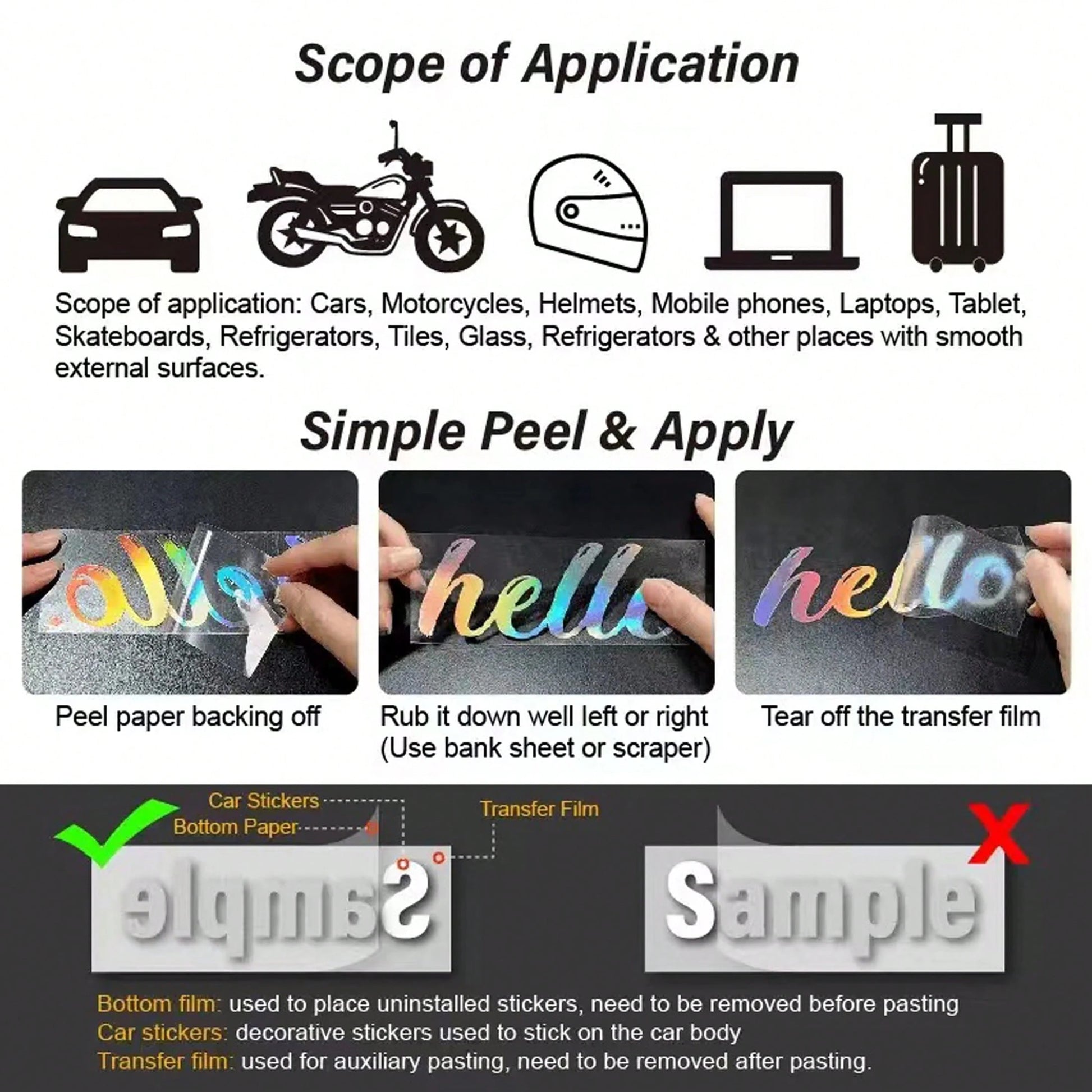 1pc Figure Graphic Car Sticker