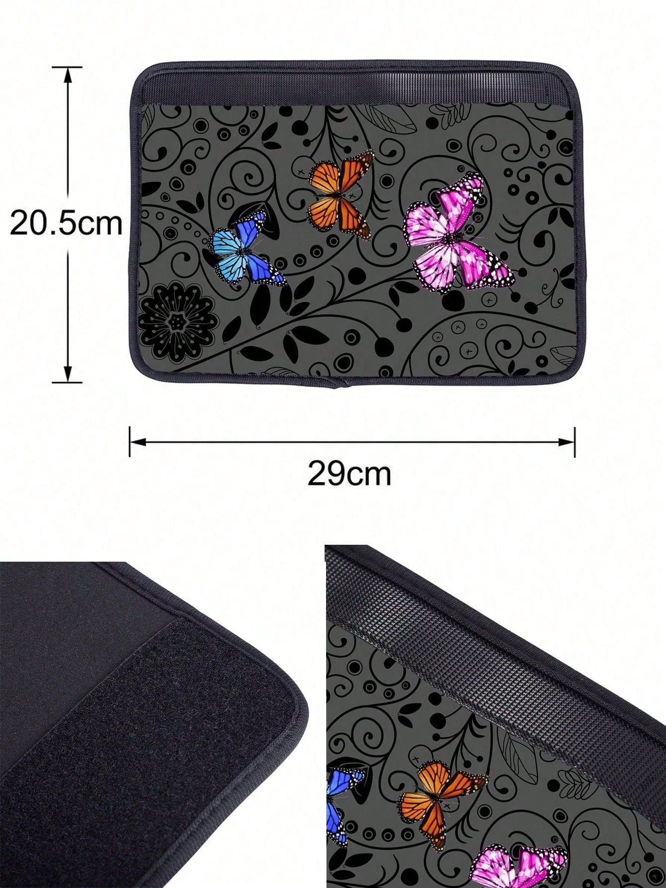 1pc Floral Butterfly Pattern Printed Car Seat Belt Cover, Car Interior Printed Pattern Shoulder Protector, Protect Your Car SUV Sedan Universal