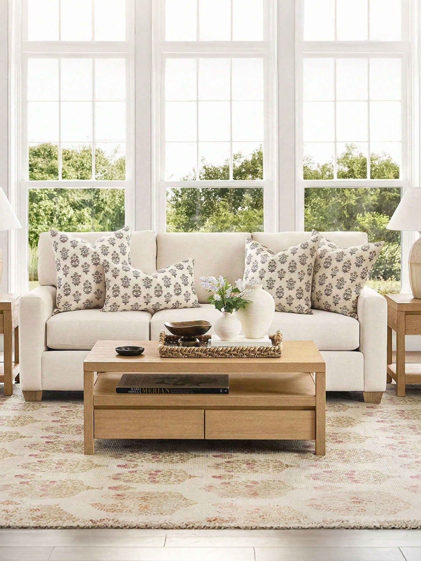 1pc Floral Print Double-Sided Brown Flower Square Pillow Case, Farmhouse Country Style Sofa Cushion Cover, Home Sofa Bed Use, Living Room Decor Pillowcase, Dorm Bedroom Room Decoration