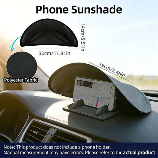 1pc Foldable Car Dashboard Sun Shade, Phone Sun Visor Protector